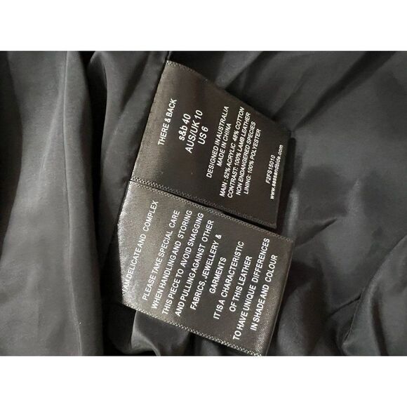 SASS & BIDE There & Back "Oh Yes" Gray Fitted Crop Motorcycle Jacket Siz… - Picture 7 of 8